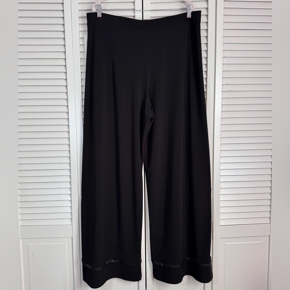 Sympli Frame Full Wide Leg High Rise Black Pant Pull On Full Length Size 18 NWT - Picture 6 of 8